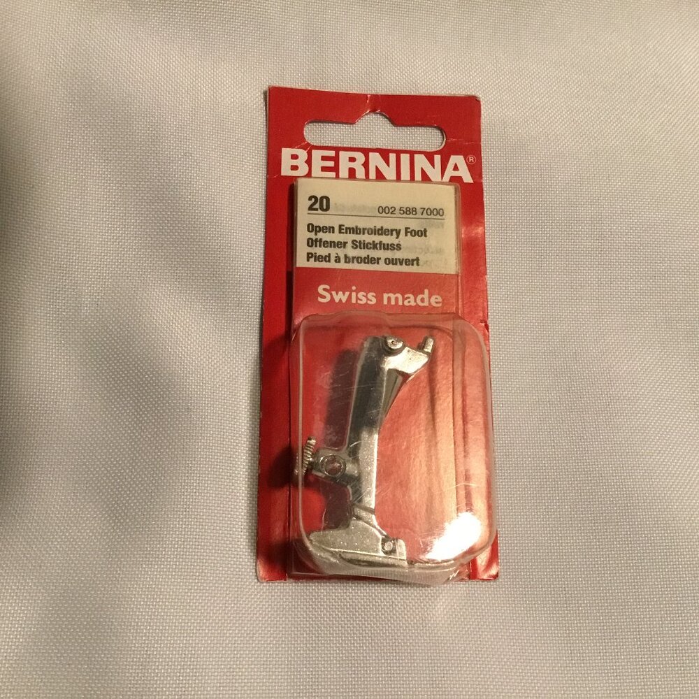 Genuine BERNINA #20 Open Toe Embroidery Foot OLD STYLE Sewing Machine Foot 20